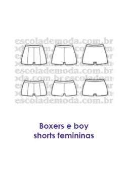 Moldes de boxers e boy shorts femininas - EMP Escola de Moda Profissional